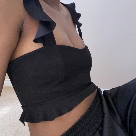 ZARA Crop Top with Frill Straps - Picture 7 of 8